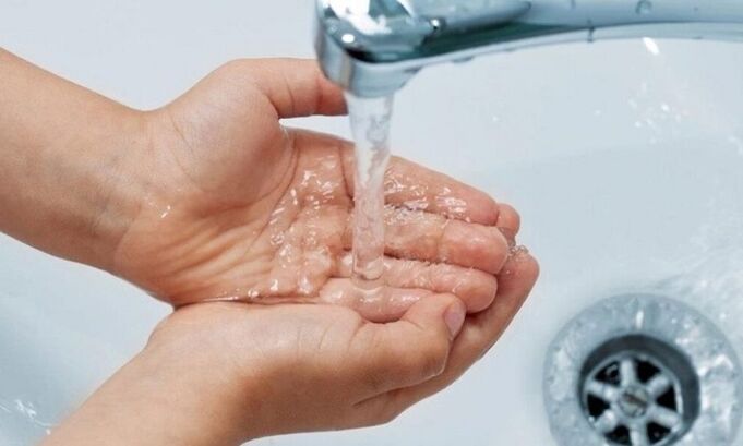 Hand washing to prevent parasite infection